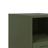 vidaXL Bedside Cabinet Olive Green 36x39x60.5 cm Steel