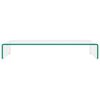 vidaXL TV Stand/Monitor Riser Glass Clear 80x30x13 cm