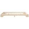 vidaXL Bed Frame Brown 140 x 210 cm Solid Pine Wood