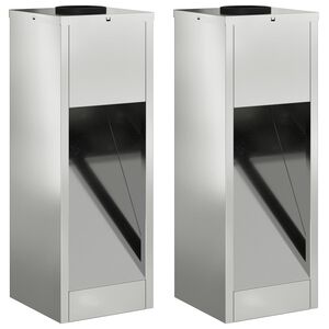 vidaXL Solar Led Pathway Light 2 pcs Galvanized Galvanized