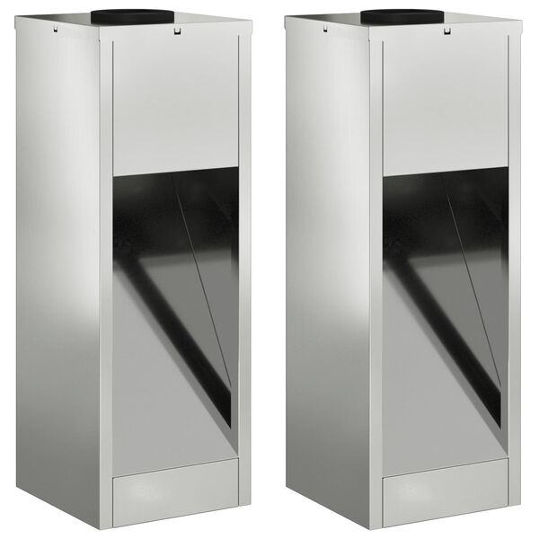 vidaXL Solar Led Pathway Light 2 pcs Galvanized Galvanized