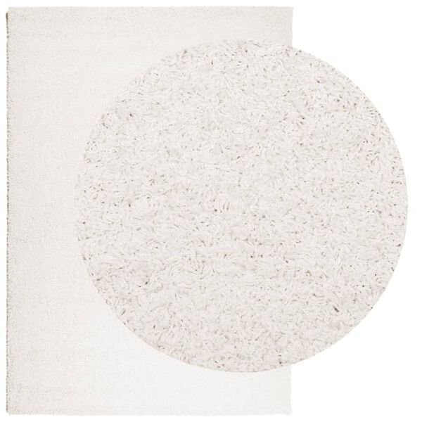vidaXL Shaggy Rug PAMPLONA High Pile Modern Cream 120x170 cm