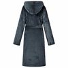 vidaXL Bathrobe Hoodie Navy Blue S Flannel