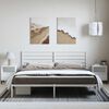 vidaXL Metal Bed Frame without Mattress with Headboard White 193x203cm