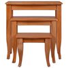 vidaXL Nesting Side Tables 3 pcs Solid Wood Mahogany
