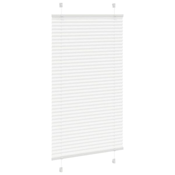 vidaXL Pleated Blind White 80x100 cm Fabric Width 79.4 cm Polyester