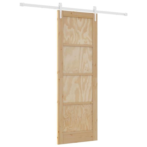 vidaXL Sliding Door ORKDAL Brown 73.5 x 211 cm Solid Pine Wood