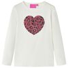 Kids' T-shirt with Long Sleeves Ecru 128