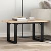 vidaXL Coffee Table O-Frame 80x50x40.5 cm Solid Wood Pine and Steel