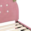 vidaXL Children's Bed Frame with Headboard Pink 80 x 200 cm Velvet