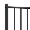 vidaXL Metal Headboard Black 100 cm