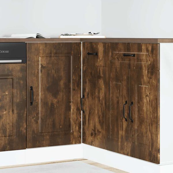 vidaXL Kitchen Base Cabinet Kalmar Smoked Oak Engineered Wood
