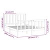 vidaXL Bed Frame without Mattress 140x190 cm Solid Wood Pine