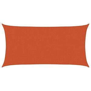 vidaXL Sunshade Sail Orange 2 x 6 m HDPE