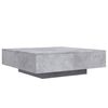 vidaXL Coffee Table with LED Lights Concrete Grey 100x100x31 cm