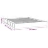 vidaXL Bed Frame without Mattress White 150x200 cm King Size King Size Solid Wood