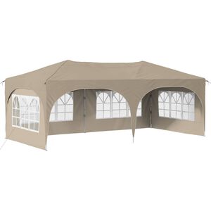 vidaXL Pop-up Party Tent Cream 575 x 288 x 245 cm Oxford Fabric