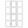 vidaXL Room Divider 3 Panels White Solid Wood Paulownia