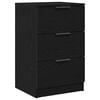 vidaXL Bedside Cabinet Black Oak 40 x 65 x 65 cm Engineered Wood