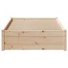 vidaXL Bed Frame without Mattress 75x190 cm Small Single Solid Wood Pine