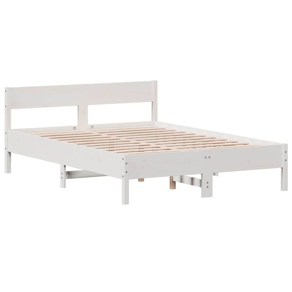 vidaXL Bed Frame without Mattress White 160x200 cm Solid Wood Pine