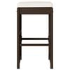 vidaXL Garden Bar Stools with Cushions 6 pcs Brown Poly Rattan