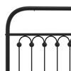 vidaXL Metal Bed Frame without Mattress with Headboard Black 75x190cm