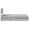 vidaXL Bed Frame Grey Sonoma 120 x 200 cm Engineered wood