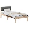 vidaXL Bed frame Brown and dark grey 80 x 200 cm Solid pine wood