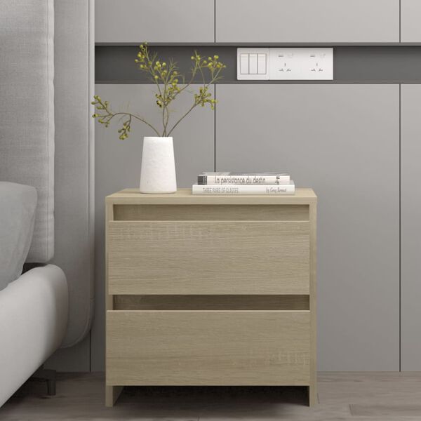 vidaXL Bedside Cabinet Sonoma Oak 45x34.5x44.5 cm Engineered Wood