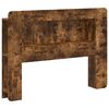 vidaXL Headboard Cabinet with Storage Smoked Oak Engineered Wood