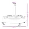 vidaXL Parasol Base with Wheels for Ø38 / 48 mm Poles 27 kg Round