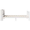 vidaXL Bed Frame without Mattress White 75x190 cm Small Single Solid Wood Pine