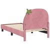 vidaXL Children's Bed Frame with Headboard Pink 80 x 160 cm Velvet