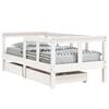 vidaXL Kids Bed Frame with Drawers White 70x140 cm Solid Wood Pine