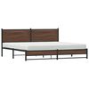 vidaXL Metal Bed Frame without Mattress Brown Oak 200x200 cm