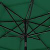 vidaXL 3-Tier Garden Parasol with Aluminium Pole Green 3 m