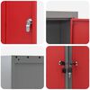 vidaXL Tool Cabinet Red and grey 55 x 55 x 55 cm Powder-coated steel