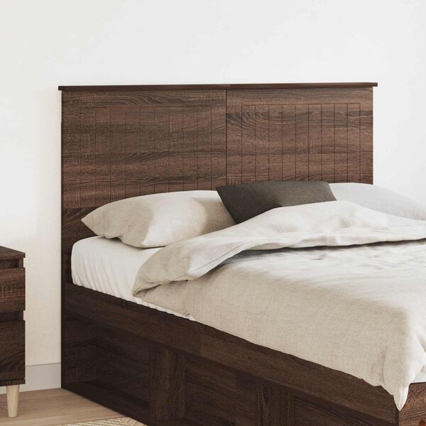 vidaXL Headboard with Headboard Brown Oak 120 cm Engineered wood