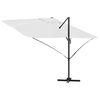 vidaXL Cantilever Roma Parasol Beige and Black 352 x 251 x 260 cm