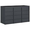 vidaXL Wheelie Bin Storage for 3 Bins Anthracite 204 x 77.5 x 121.5 cm