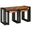 vidaXL Nesting Table 3 pcs Brown and black Solid reclaimed wood