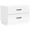 vidaXL Bedside Cabinet High Gloss White 62 x 34.5 x 44.5 cm