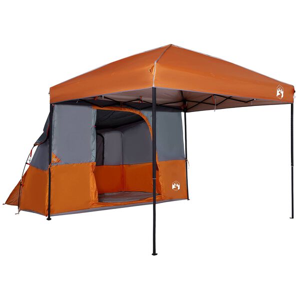 vidaXL Camping Tent Set Folding 2 pcs Orange Taffeta and Fabric