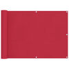 vidaXL Balcony Screen 75 x 300 cm Oxford Fabric Rectangular Burgundy
