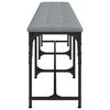 vidaXL Dining Bench Light Grey 186x32x45 cm Steel and Fabric