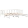 vidaXL Daybed with Trundle and Drawers without Mattress White 90x200 cm