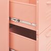 vidaXL Drawer Cabinet Pink 80x35x101.5 cm Steel