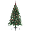 vidaXL Artificial Pre-lit Christmas Tree Green 150 cm PVC