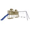 vidaXL Outdoor Playset | Brown | Treated Wood | Large | Adjustable Armrests